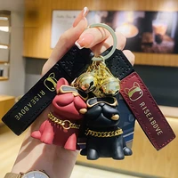 personality cool bullfight keychain men and women fashion cool couple dog keychain car key pendant gift wholesale