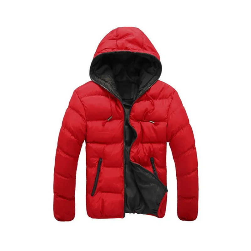 New Men's Hooded Cotton Thickened Warm Short Padded Parkas