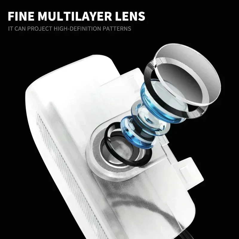 H 2 шт. светодиодные автомобильные дверные фонари с логотипом приветственный свет