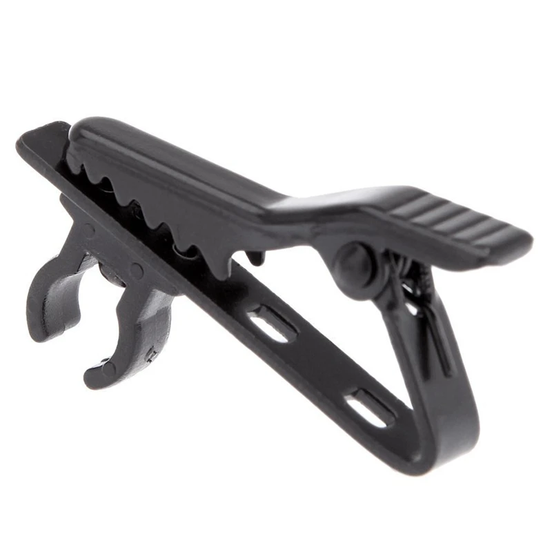 

4 x miniphone lapel tie clip for Lapel Lavalier Mic (Black)