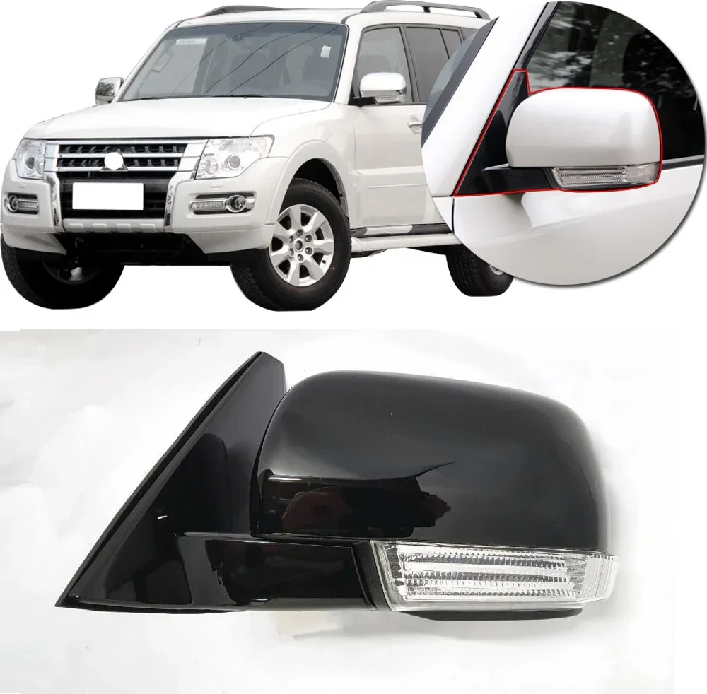 

CAPQX 10-проводное боковое зеркало заднего вида для Mitsubishi PAJERO MK4 V93 V97 2007-2016, наружное зеркало заднего вида, боковое зеркало