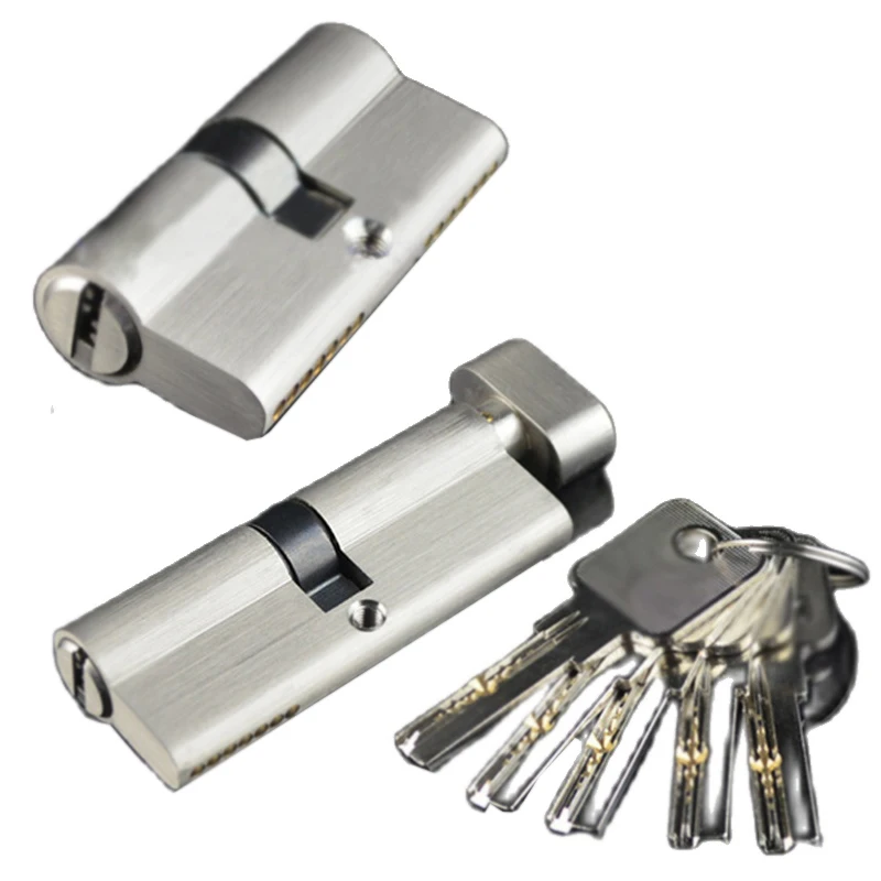 

AlaRui A002 50mm 55mm European Door Lock Cylinder Eu 5 Keys Double Or Single Open Escape Knob Bathroom Bedroom Brass Lock