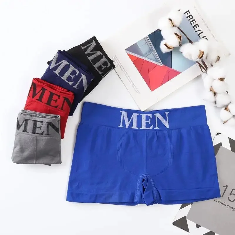 2pcs Underwear Mens Teenagers Seamless Plus-size Sports Boxers Panties