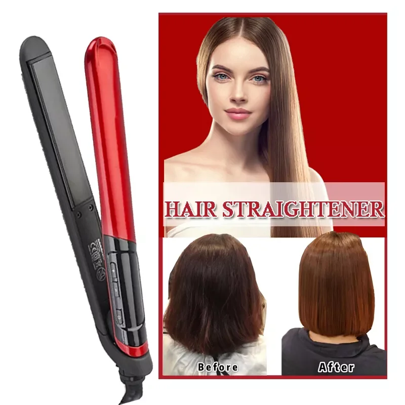 

NEW Professional Flat Iron Hair Straightener S9600 Keratin Therapy Lon Hair Straightening Iron With Digital High 450F Temperatur
