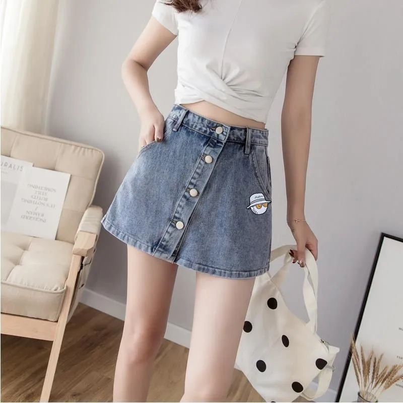 

Golf Women's Jeans Skirt Pendek Mini Skirt Longgar Y2K Fashion Attraction Antique Street Denim 2023 Summer Longgar Jeans Skirt P