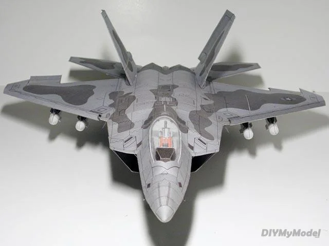 

DIYMyModeI F22 Raptor Invisible Fighter Fine Edition Super Great 3D Paper Model DIY Origami Toy