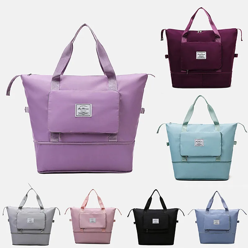 

Waterproof Sports Fitness Bag Adjustable Gym Yoga Bag Big Travel Duffle Handbag for Women 2022 Weekend Traveling bag