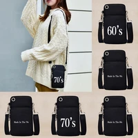 universal mobile phone bag for samsungiphonehuawei wallet case 9080 years pattern arm shoulder sports pouch shopping bags