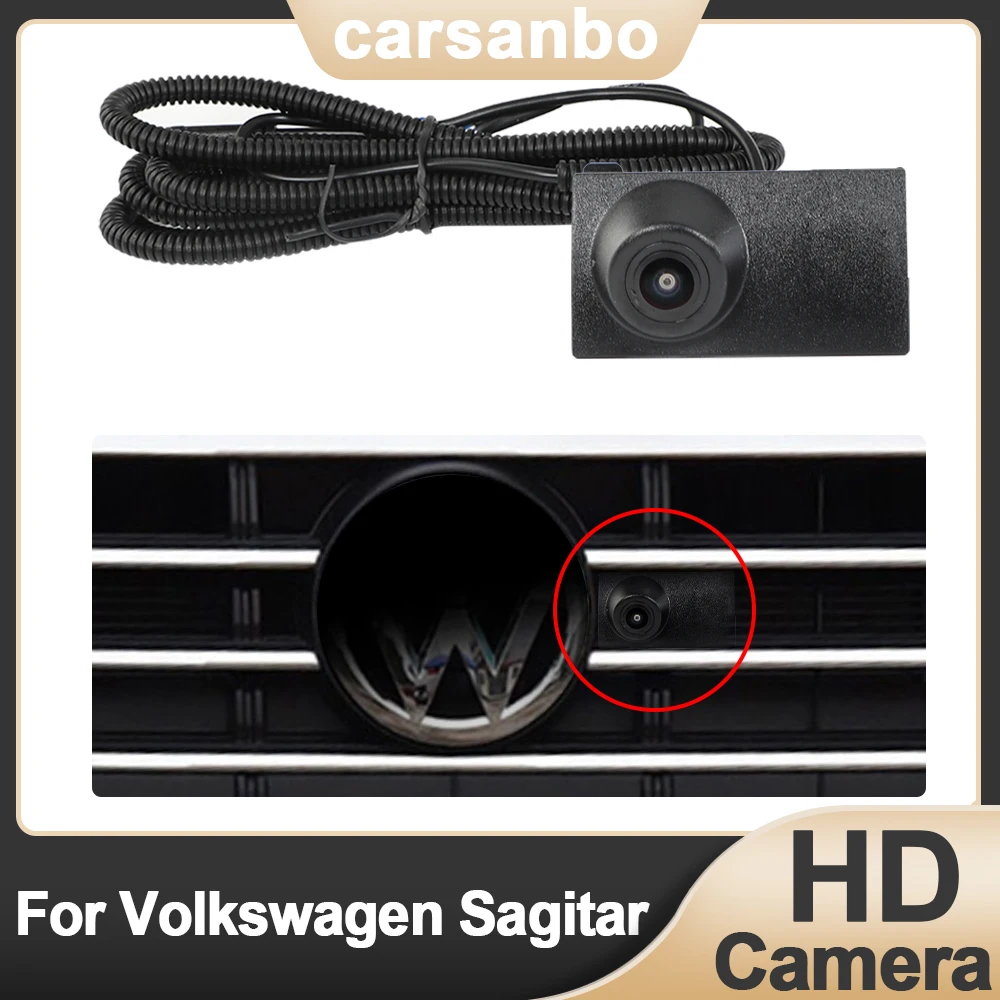 

Автомобильная камера ночного видения HD для VW 2019 Sagitar, Камера Переднего Вида с обзором на 150 градусов, с горизонтальным углом, встроенным лого...