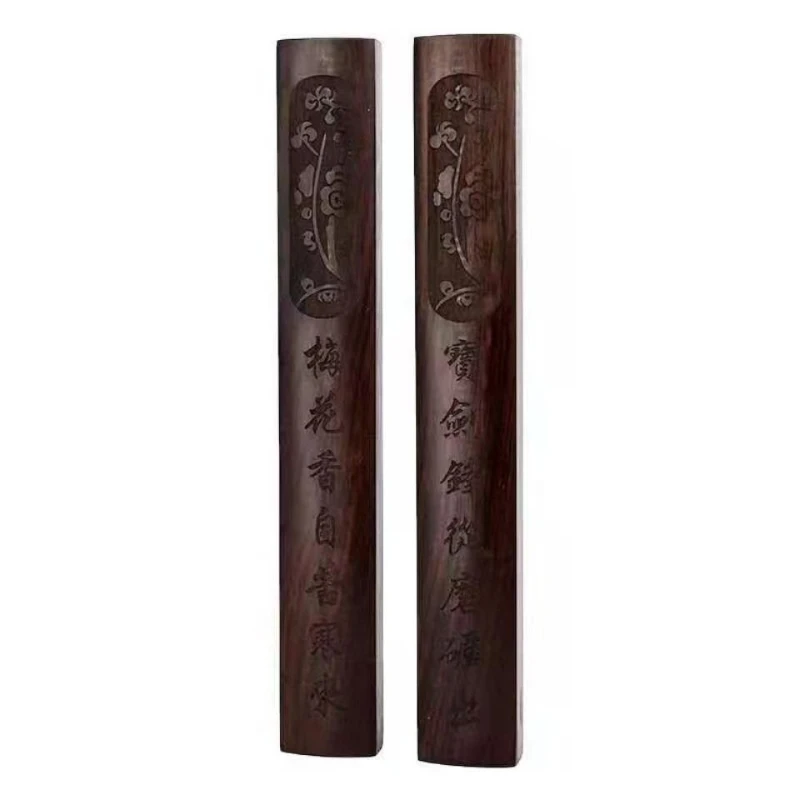 Paperweight Wooden Chinese Calligraphy Painting Paperweight Carving Craft Sandalwood Brass PaperWeights Xuan Paper Pressing Tool