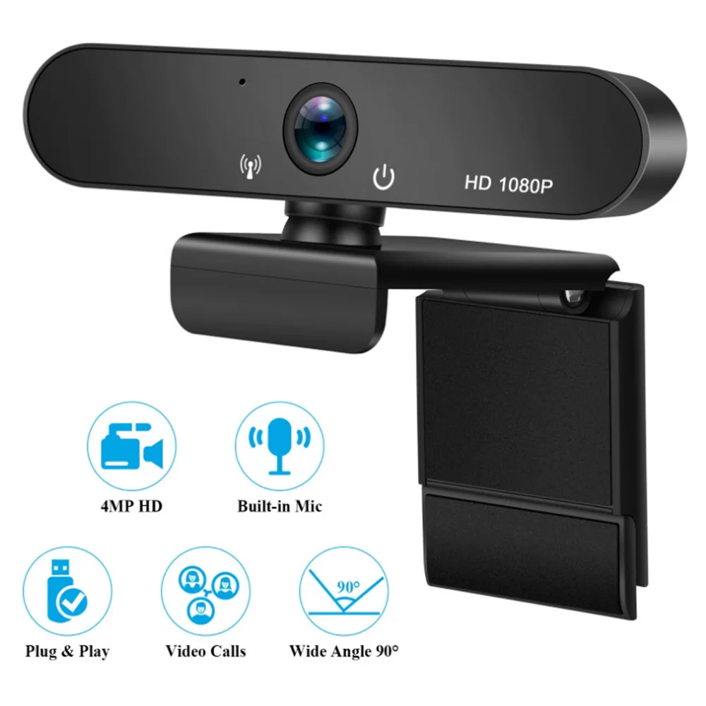 

New 1080P Web Camera with Microphone Web USB Drive-free Camera Full HD 1080P Cam webcam for PC Computer Live Video Calling Work