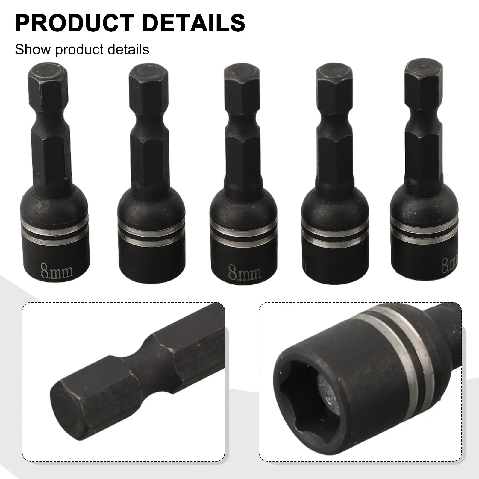 5 шт. 8x45 мм магнитная гайка отвертка торцевой ключ бит шестигранный хвостовик
