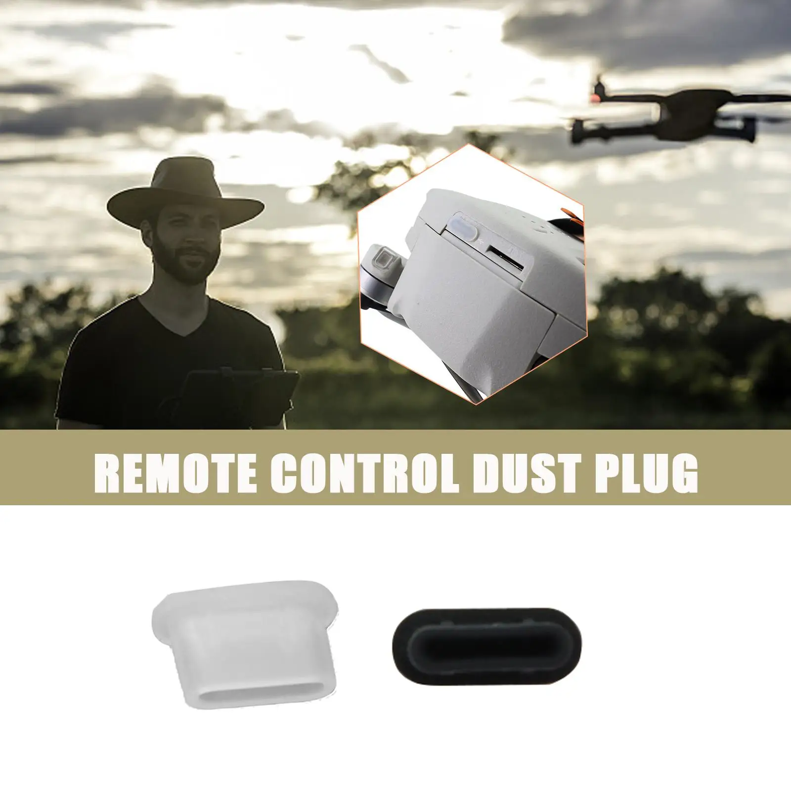1Pair For DJI Mini 3 PRO Dust Plug RC/RC-N1 Battery Plug For DJI Mini3 Pro Charging Port Dust Plug Moisture-proof Protection