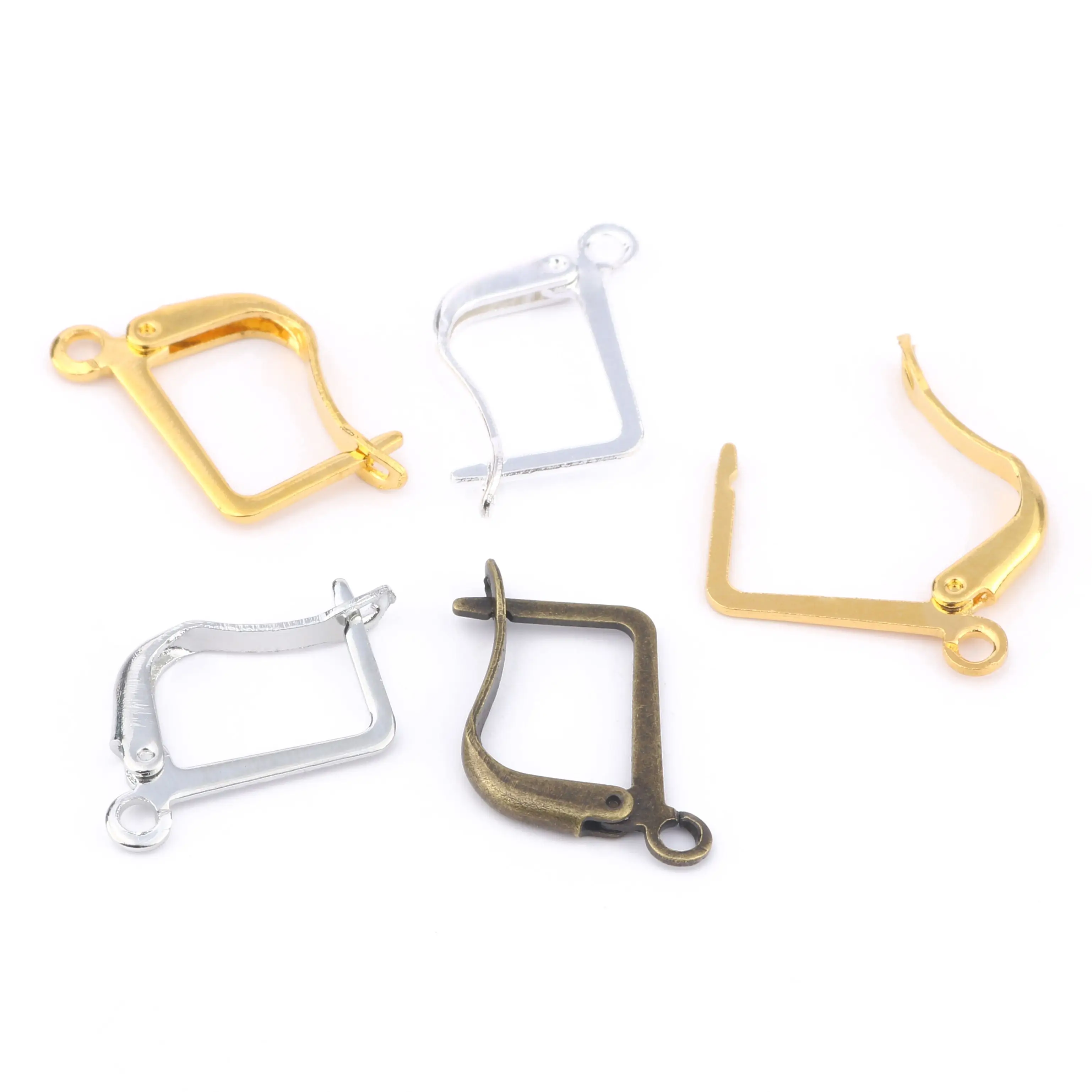 

20pcs/lot 10x20mm Gold Silver Color French Earwire Earring Hook Fittings DIY Jewelry Making Earrings Clasps Base Accessories