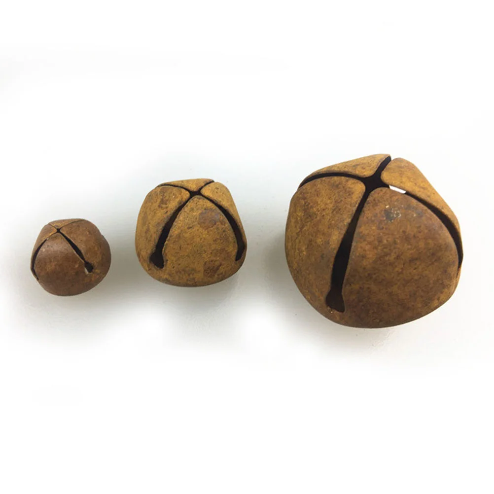 

300pcs Rusty Bells Christmas Cutout Bell Sleigh Bell Ornament Rustic Metal Bells Christmas Tree for DIY Craft Christmas