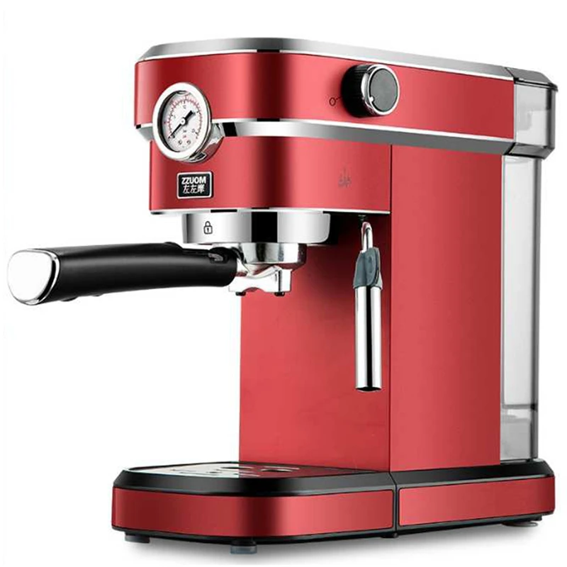 

ZZUOM 1350W 1.5L Espresso Machine Home Small Fully Semi-Automatic Pull Flower Espresso Machine Milk Frother BG168T EU PLUG