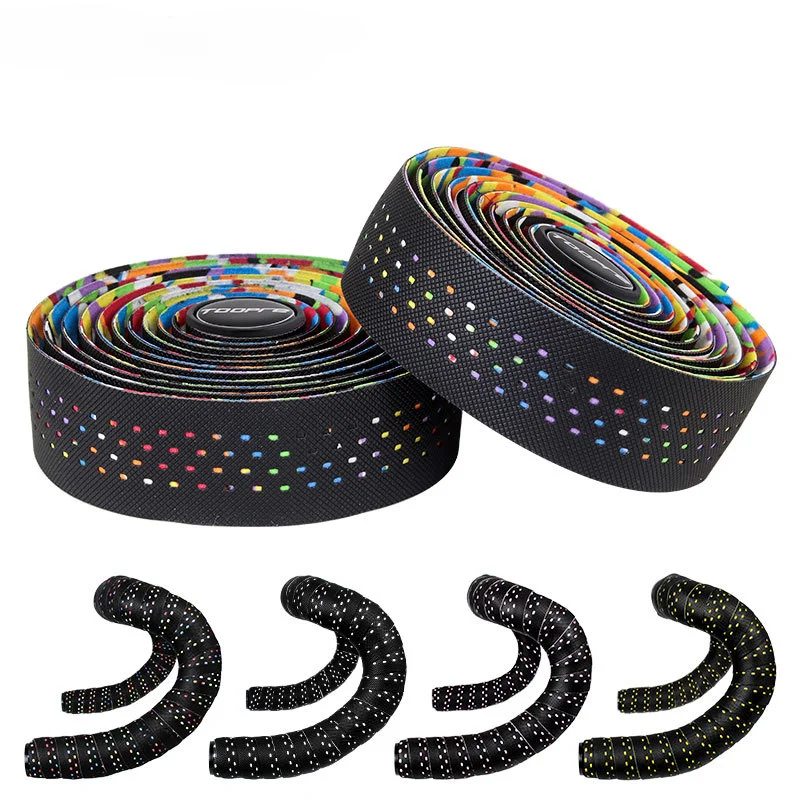

Bicycle Handlebar Tape Anti Slip Breathable Sweat Absorbing Silicone Curved Perforated Handle Cycling Equipment Accessories