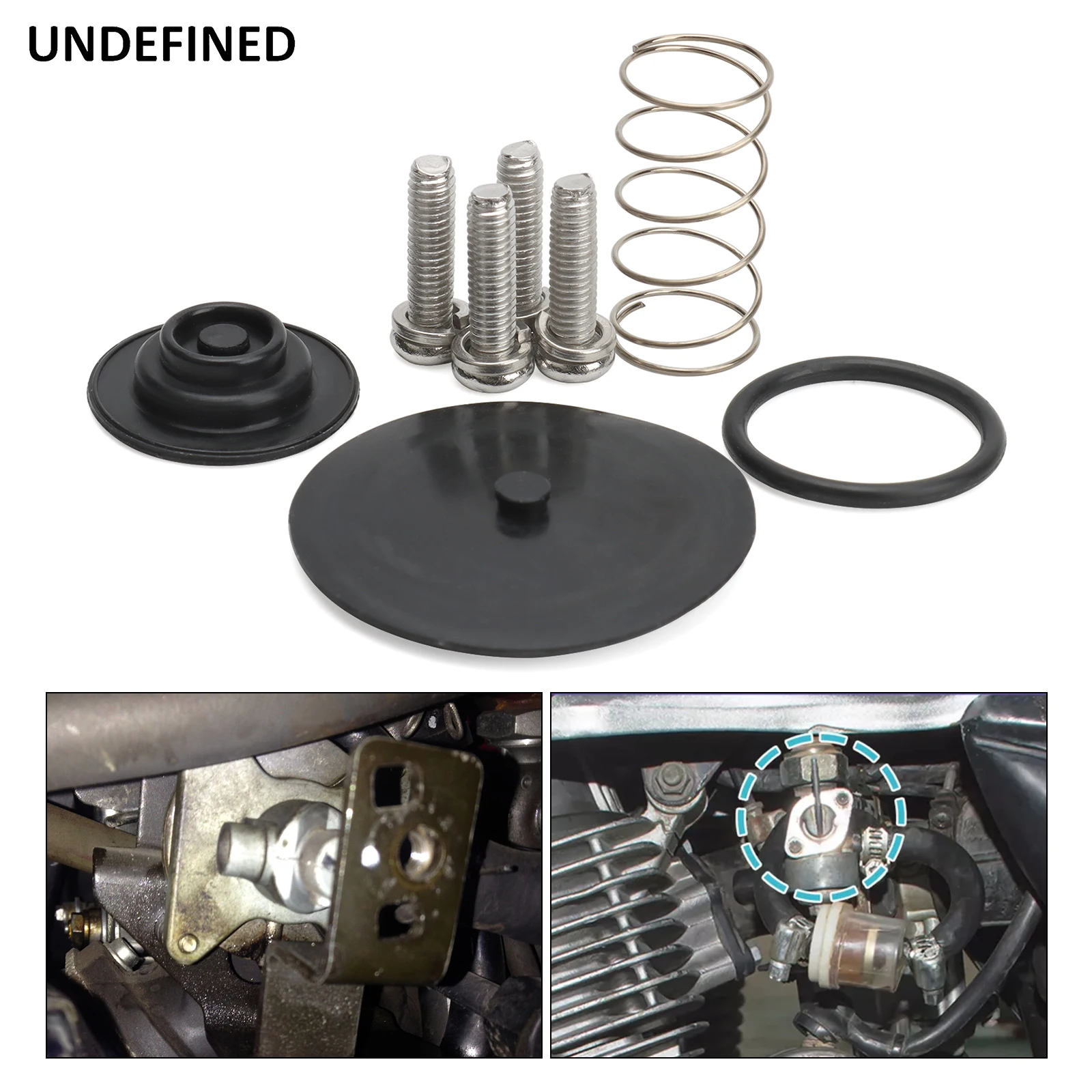 

Черный вакуумный топливный клапан для мотоциклов, комплект для восстановления Petcock для Harley BIG TWINS 1994-2001 61200-97, комплект для обслуживания диафрагмы