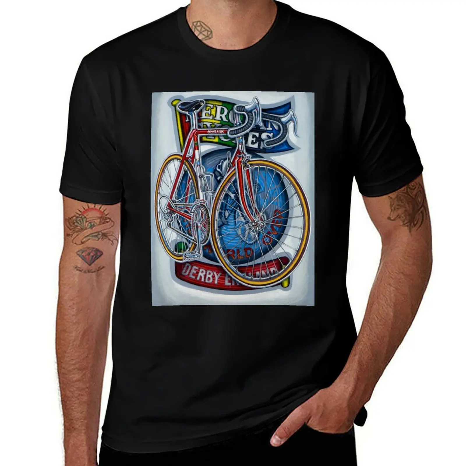 Фото Футболка Mercian Flam Red Road Bicycle с короткими рукавами ко Дню независимости №1