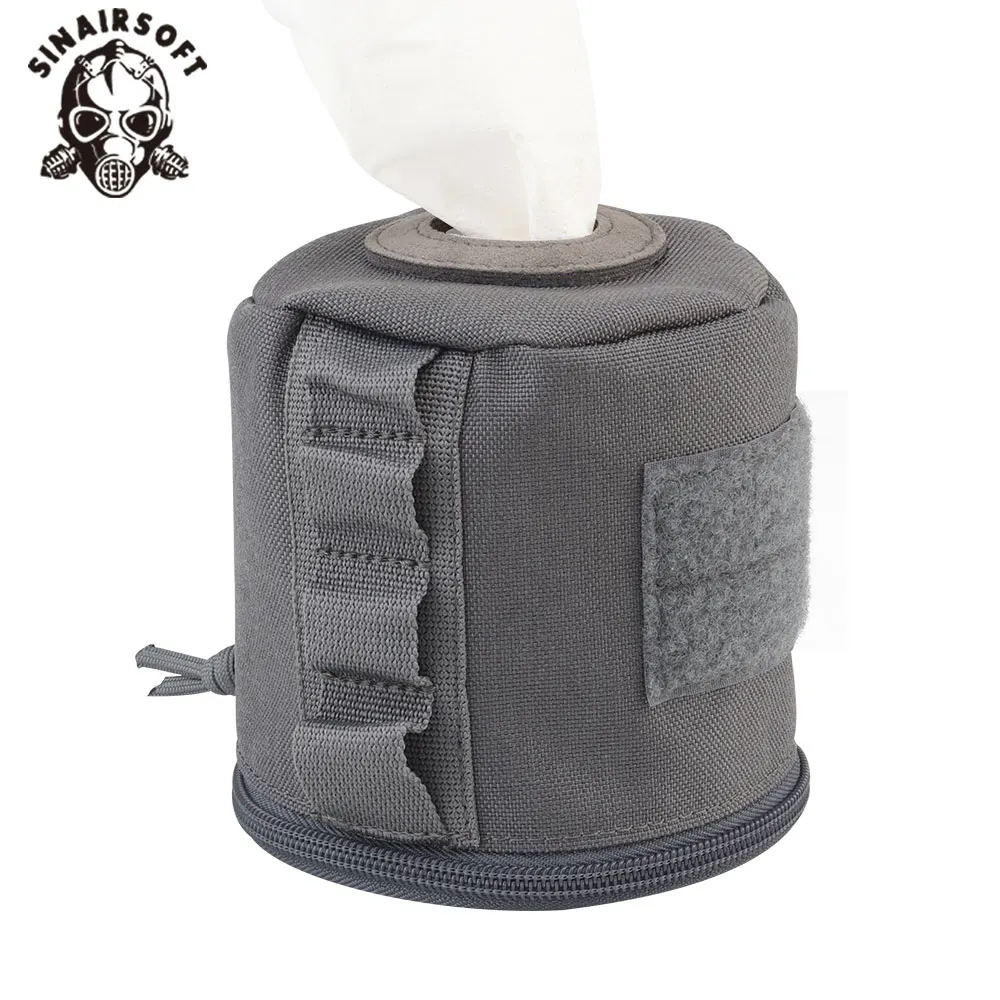 Camping Roll Paper Storage Bag MOLLE Accessory Outdoor Picnic Napkin Tactical Military Camo Portable Tissue Cover Organizer