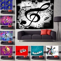 magic musical symbols tapestry romantic guitar painting wall hanging art tapestry hippie tapestries dorm tapestries home decor