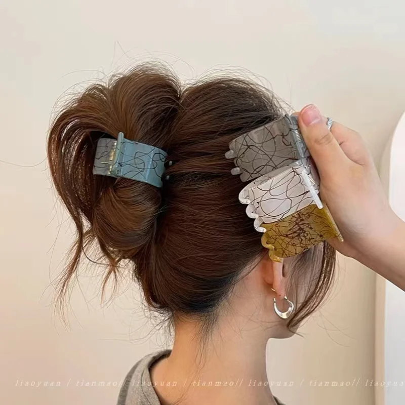 

Korean Design Charm Hair Claw Clip 2023 Summer New Trendy Retro Horsetail Holder Hairpin Hair Accessories for Women Headdress