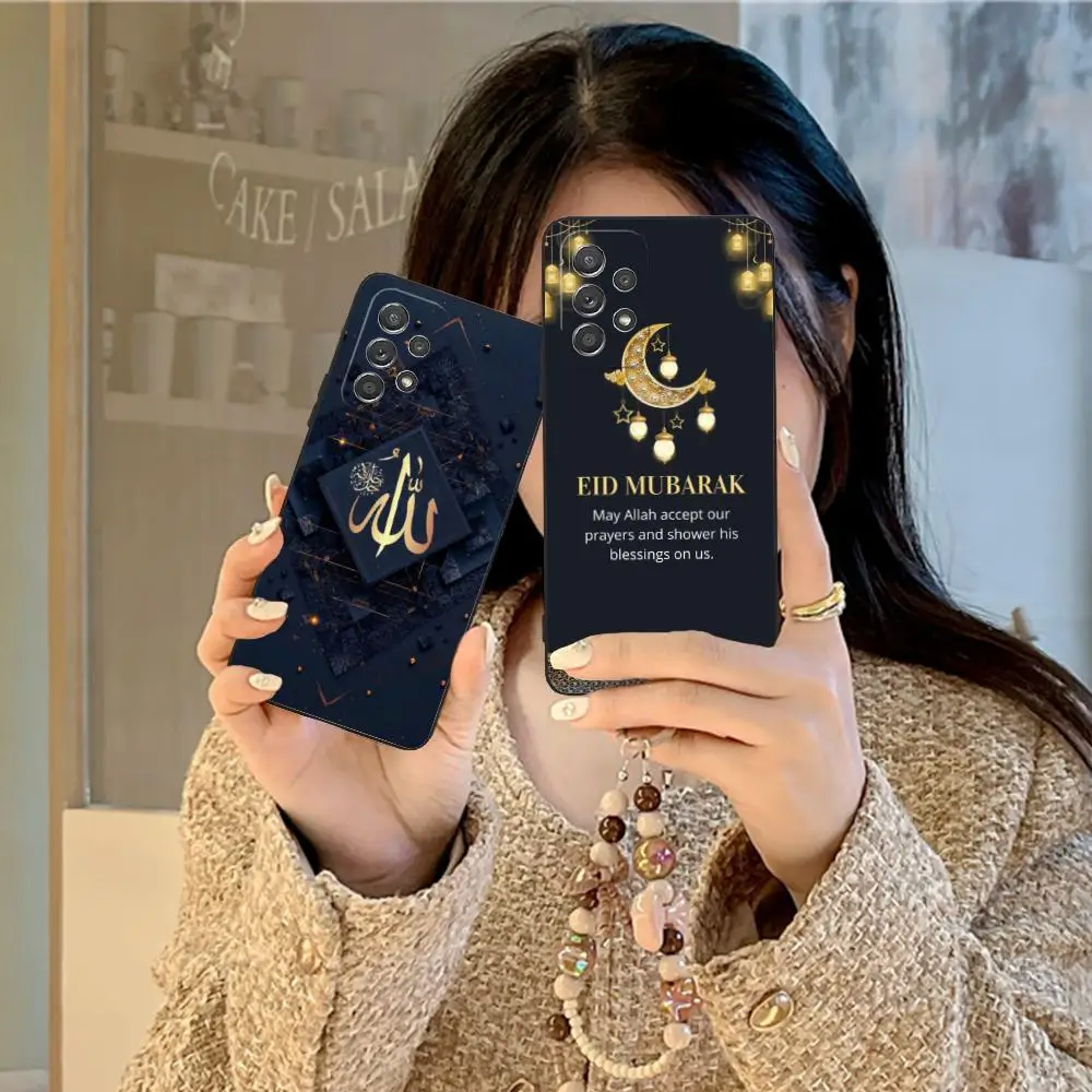 Фото Чехол для телефона Eid Mubarak для Samsung Galaxy M55 54 42 35 34 33 32 23 22 15 14 13 12 F55 5G, мягкий противоударный чехол из ТПУ №5