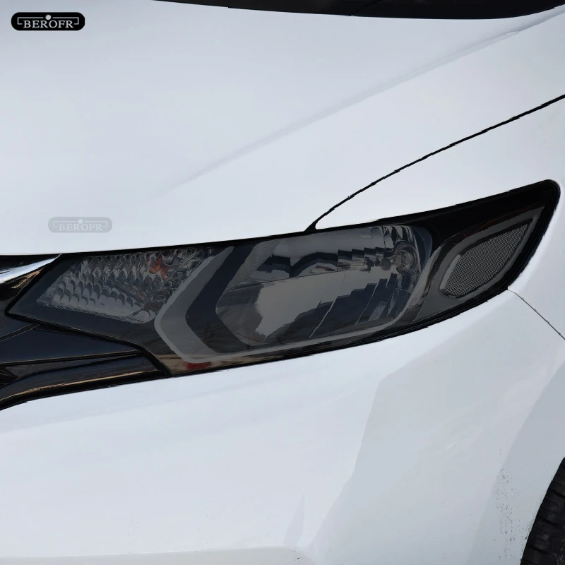 

2 Pcs Car Headlight Tint Smoked Black Protective Film TPU Light Sticker For Honda Fit Civic Accord CR-V Pilot HRV Accessories