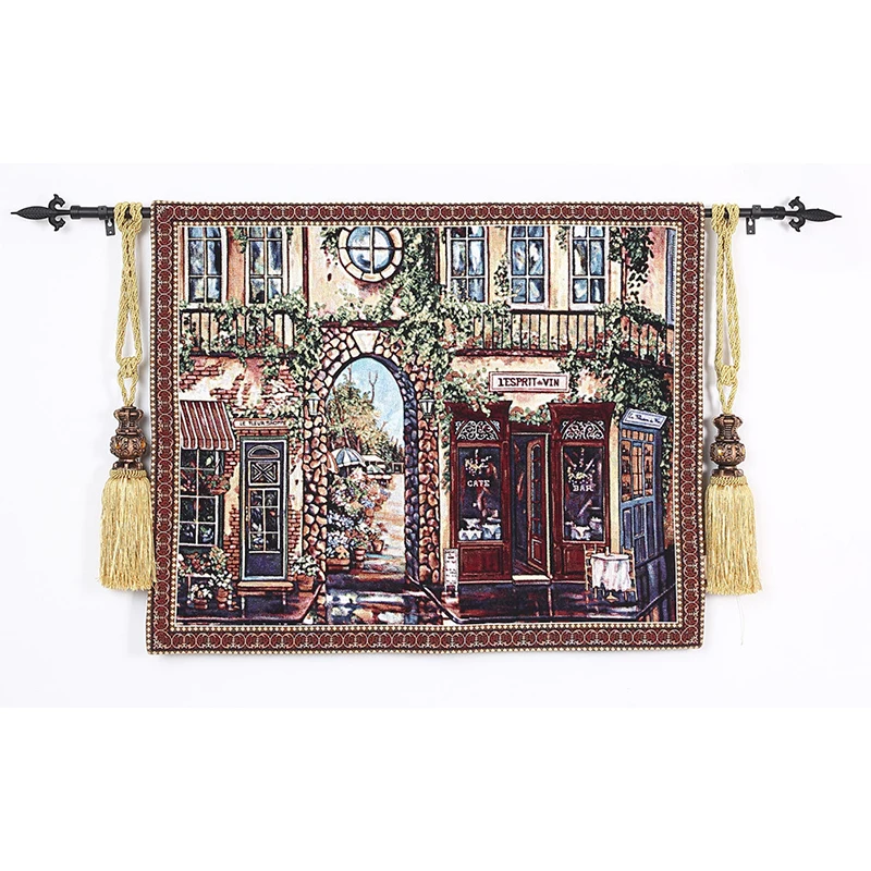 

Europe Paris Style Wall Tapestry Gobelin Home Decor Art Murals "ISPRIT Hotel" Tapestry Wall Hanging Exquisite Belgium Tapestry