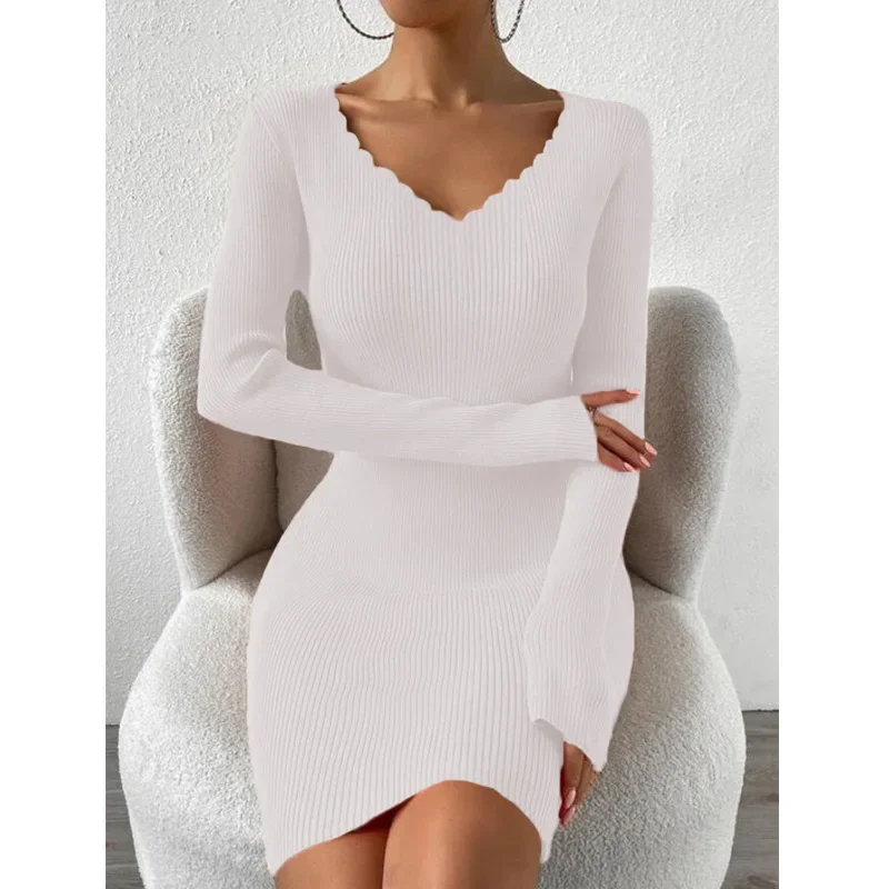 Новинка 2023 женская одежда независимая станция Amazon сексуальный вязаный свитер с