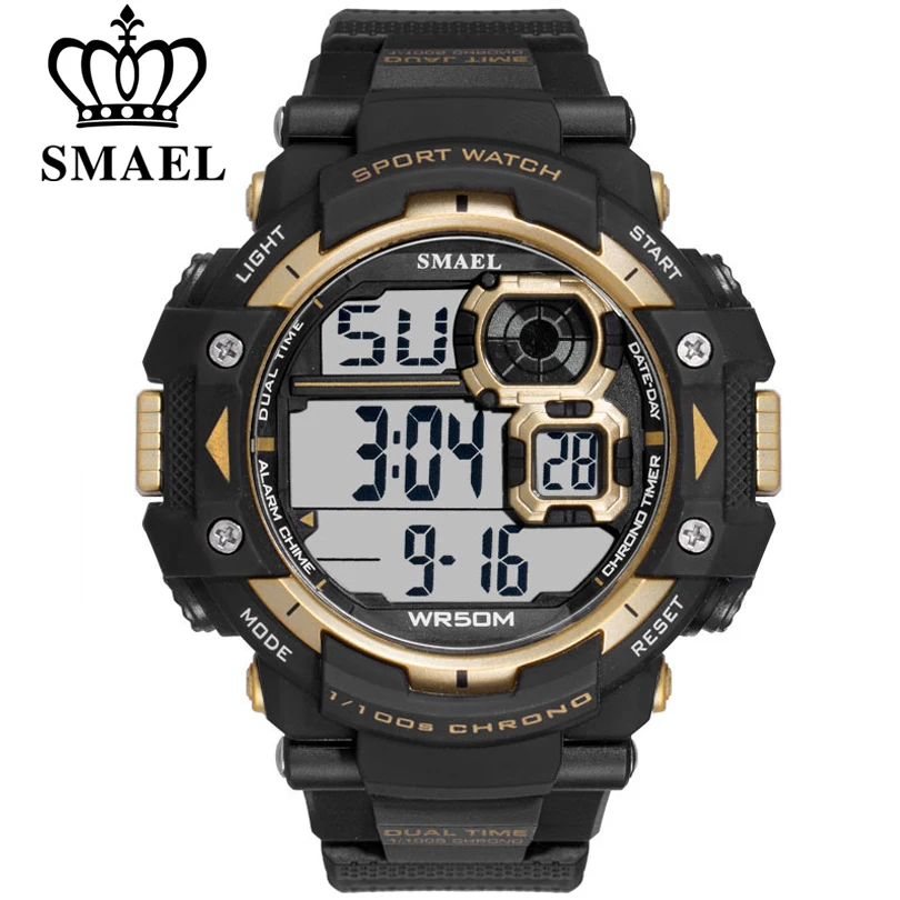 

SMAEL Brand Watch Men Top Luxury Brand Sport Watch Electronic Digital Male Wrist Clock Man Waterproof Men's Military Watches