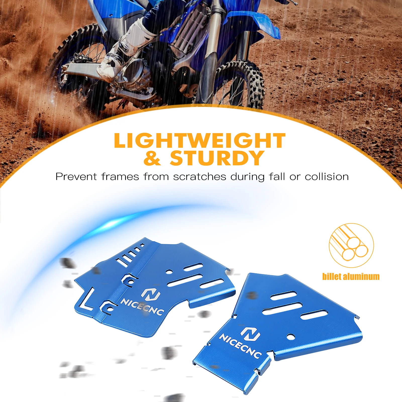 Защитный комплект алюминиевых каркасов для мотоцикла NICECNC для Yamaha YZ250 YZ 250 2005-2023 2022 2021 2020 2019+.