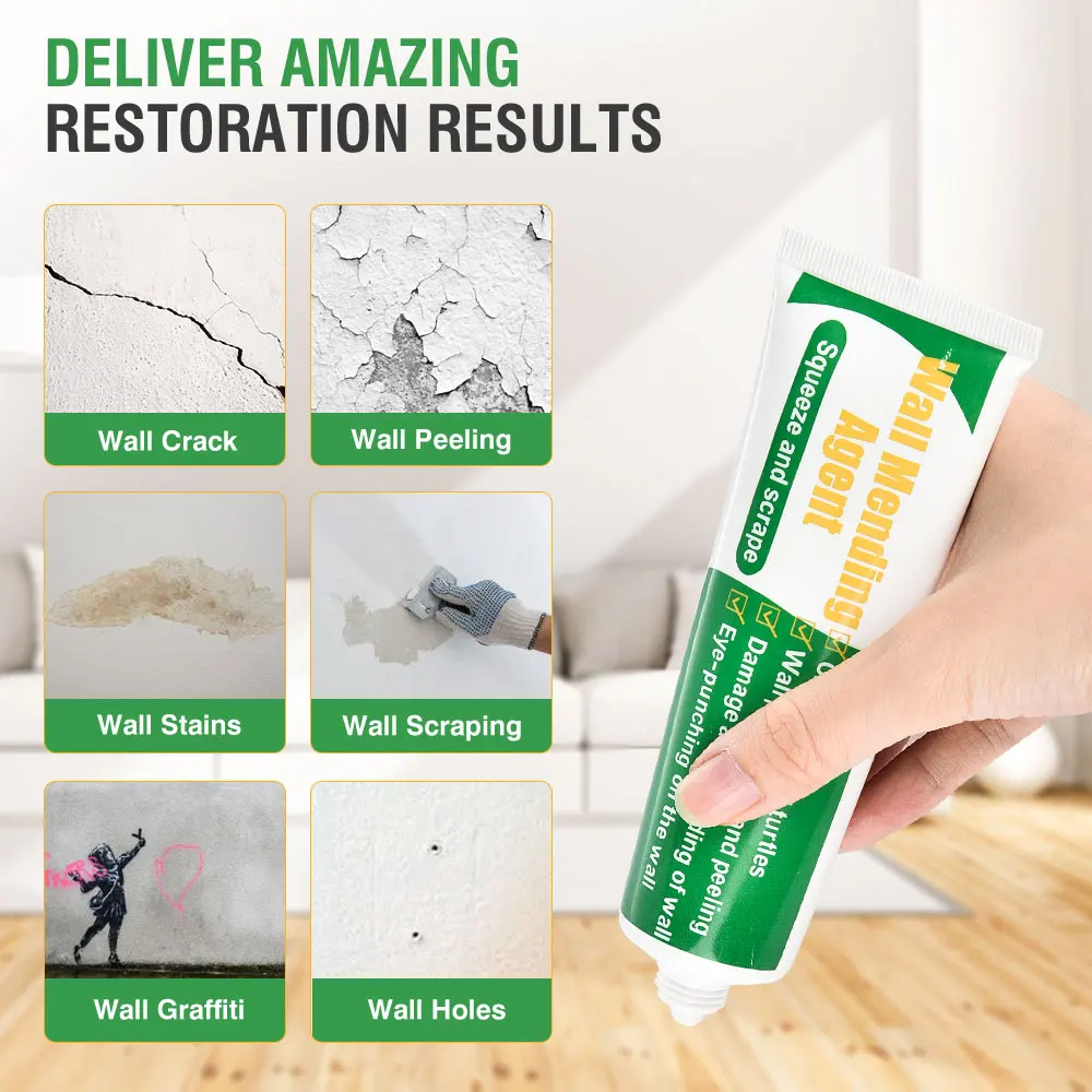 

2022 NEW Wall Mending Agent 100g Wall Repair Cream With Scraper Paint Valid Mouldproof Quick-Drying Patch Restore