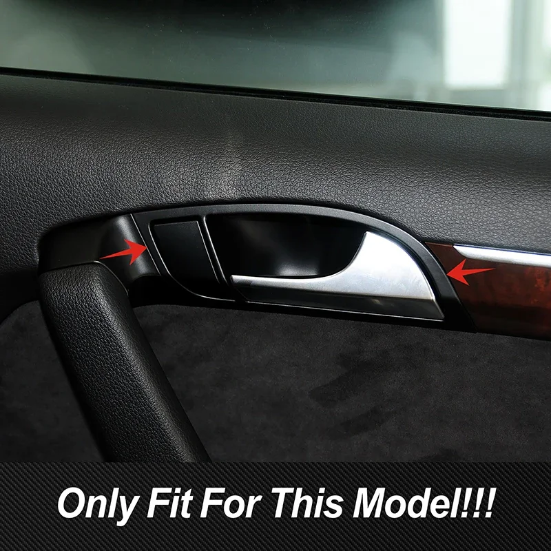 Наклейка на панель дверной ручки автомобиля карбоновая наклейка для Audi Q7 2007-2015 LHD