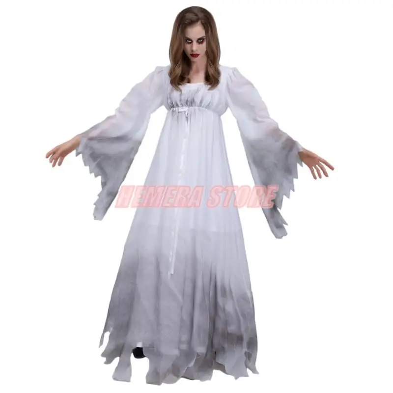 

Horror Zombie Costume Halloween Spooky Zombie Woman Ghost Costume Vampire Bride Play Ghost Festival Costume Role Play Party Bash
