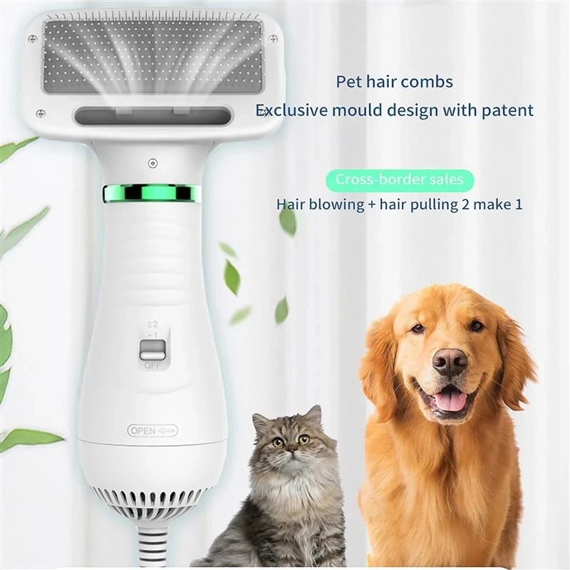 

2-In-1 Pet Dog Dryer Portable Quiet Dog Hair Dryers and Comb Brush Grooming Kitten Cat Hair Comb Puppy Fur Blower Low Noise