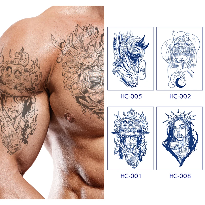 Basketball Anime Flower Butterfly Text Art Festival Cute Cool Waterproof Full Body Arm Men and Women Natural Temporary Tattoos