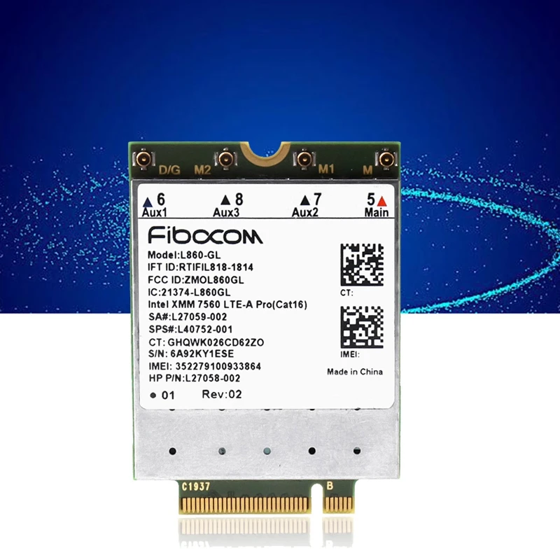 Модуль Fibocom L860-GL Full Netcom 4G для HP X360 830G6 840G5 840G6 850G6 XMM7560 Многофункциональный модуль