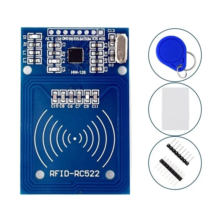 Фото Беспроводной модуль Arduino, 1-10 шт., IC-ключ, SPI-считыватель, модуль приближения IC-карты MFRC-522 RC-522, антенна RFID №1