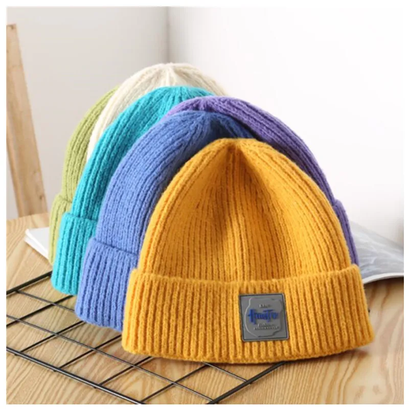 

Men And Women Spring And Winter Knit Beanie Dicer Balaclava Solid Color Hip Hop Fashion Casual Loose Retro Dicer Ski Adult Hat