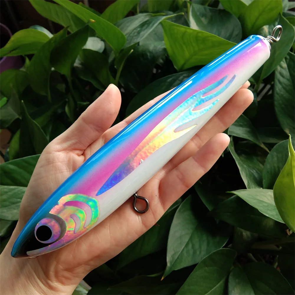 

Swolfy 1pc 18cm 60g Wood lure Pencil Stick Bait Wood popper Casting Carpenter Lure Jerkbait Mahi Yellow Tail Shark