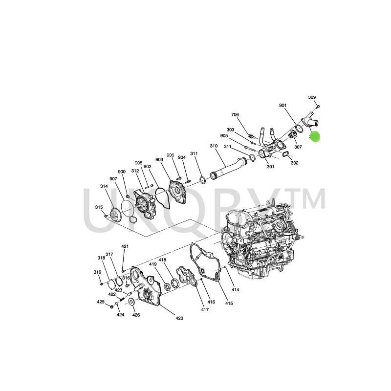 90537605 подходит для Ju nw ei ny ue Malibu GL8S La nd Zun крышка термостата