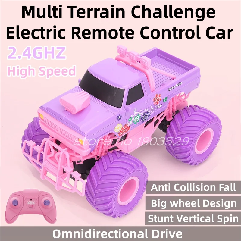 2.4g Big Wheel Off Road Climbing Anti Collision Bumper Electric Remote Control Car Kids Toy Model