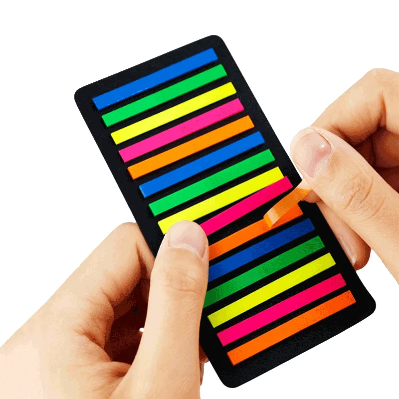 

300Pcs Colorful Stickers Transparent Fluorescent Index Tabs Flags Sticky Note Stationery Children Gifts School Office Supplies
