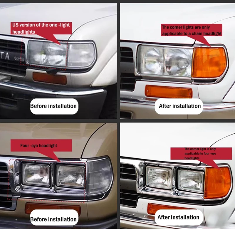 Сигнальная лампа в сборе для Toyota LC80 Land Cruiser американская версия угловой