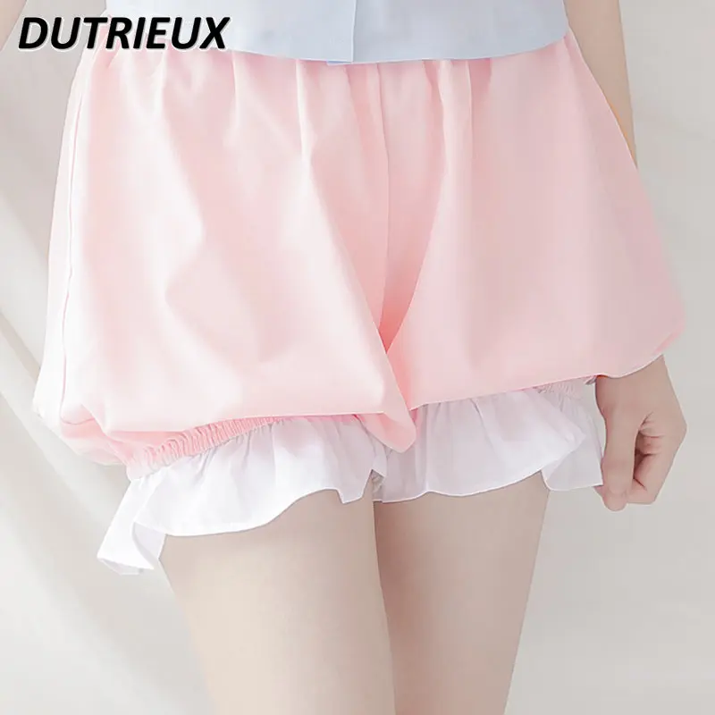 

Original Chiffon Candy Color Short Pants Leggings Soft Girl Pumpkin Pants 2023new Summer Cosplay Bloomers Casual Short for Women