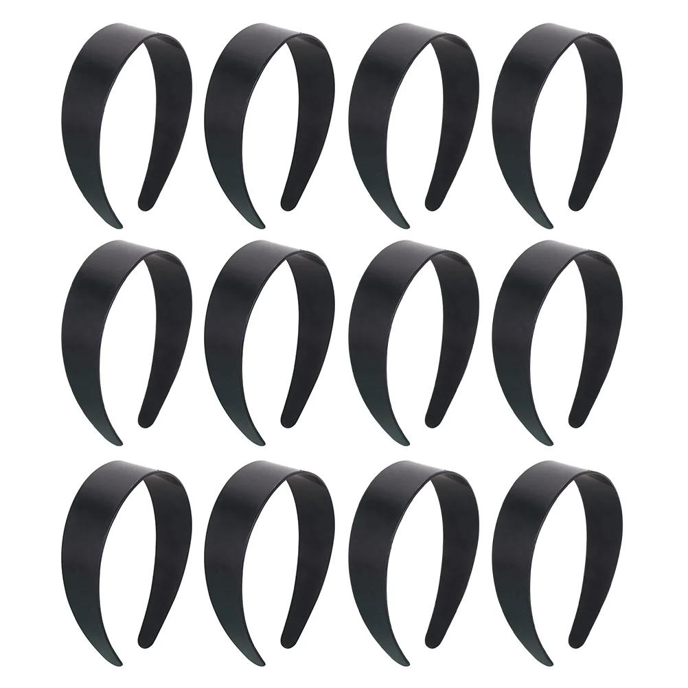

12 Pcs Headband Turbins Ladies Plastic Headbands Teeth Wide Hard Crystal Women Plain Craft Miss