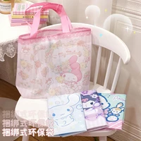sanrio cartoon surrounding large capacity shopping bag foldable portable small oxford bag large vest bag letter bag