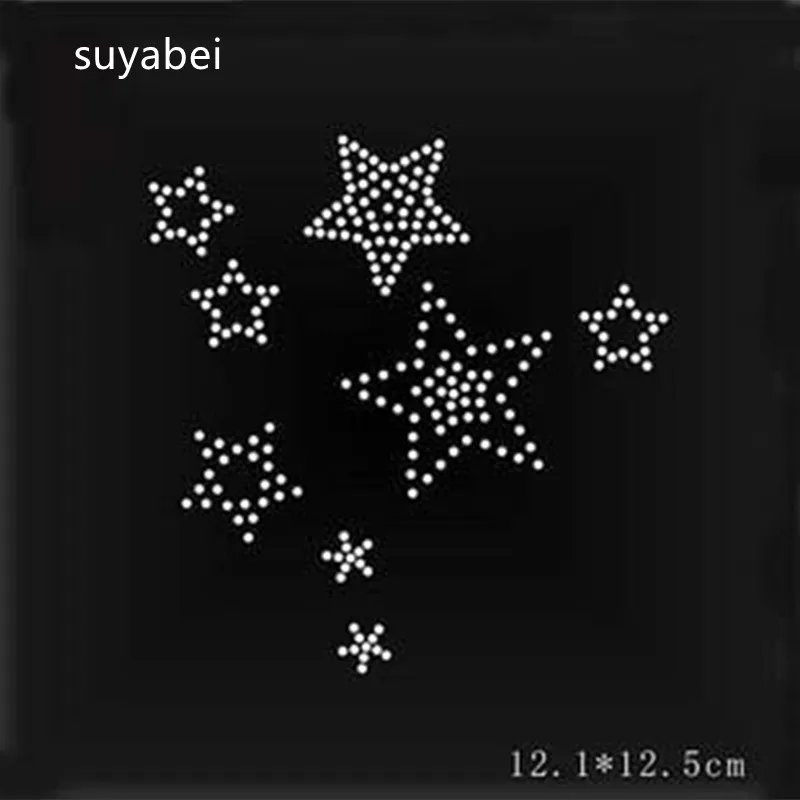 4 шт./лот звездный узор Горячая фиксация Стразы термоклейкий - Цена: 211.39