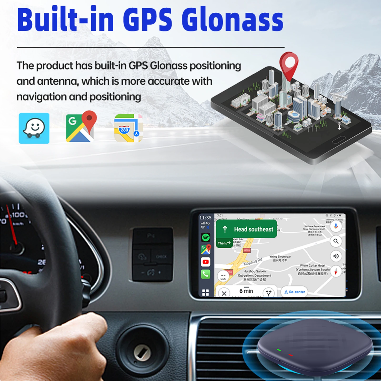 

Пластиковый адаптер-ключ для Android 11,0, беспроводной адаптер для CarPlay на Android Auto 4 Гб + 64 ГБ для CarPlay Mini Ai Box, автомобильные аксессуары